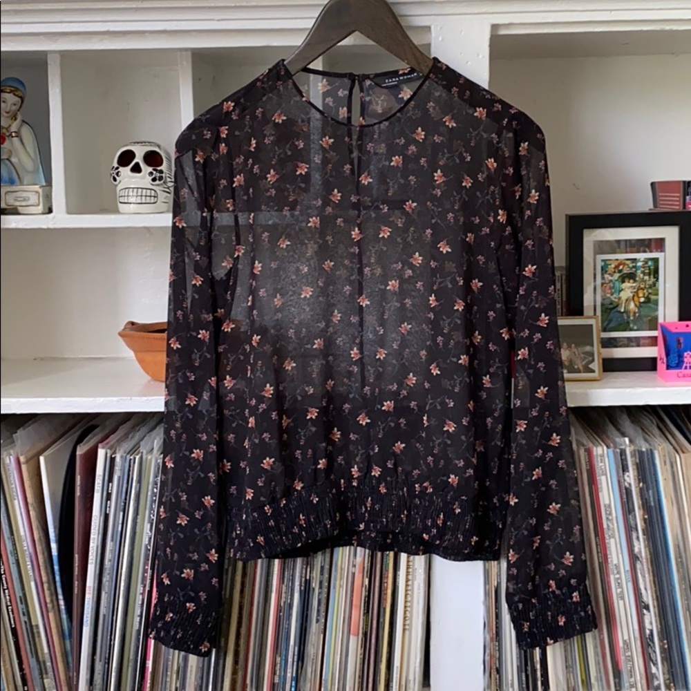 Zara flower blouse